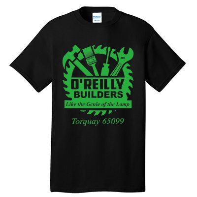 Funny Fawlty Towers, Basil Fawlty, O'Reilly Builders Parody Tall T-Shirt