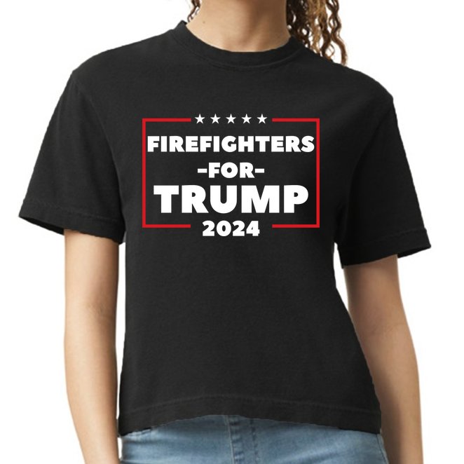 Firefighters For Trump 2024 Comfort Colors Boxy T-Shirt