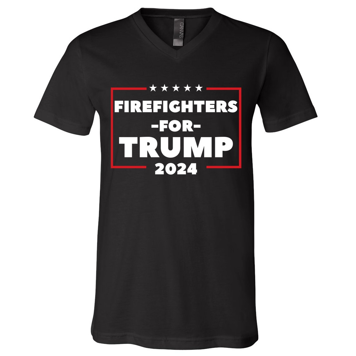 Firefighters For Trump 2024 V-Neck T-Shirt