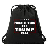 Firefighters For Trump 2024 Drawstring Bag