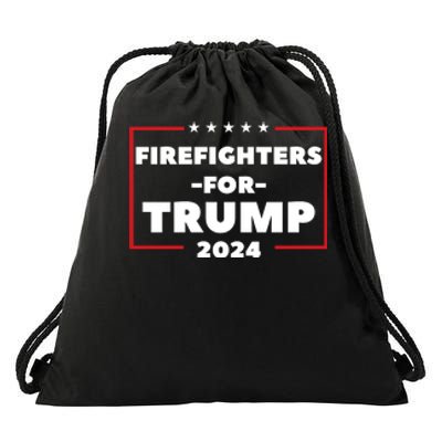 Firefighters For Trump 2024 Drawstring Bag