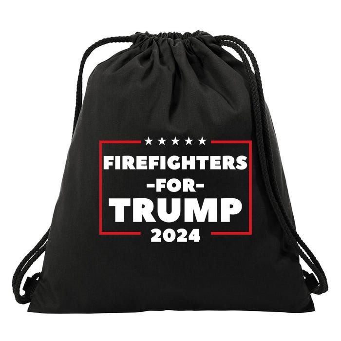 Firefighters For Trump 2024 Drawstring Bag