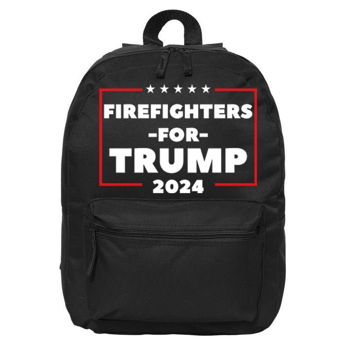 Firefighters For Trump 2024 16 in Basic Backpack