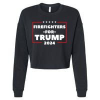 Firefighters For Trump 2024 Cropped Pullover Crew