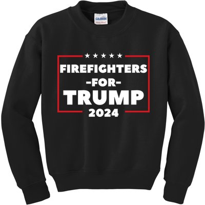 Firefighters For Trump 2024 Kids Sweatshirt