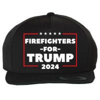 Firefighters For Trump 2024 Wool Snapback Cap