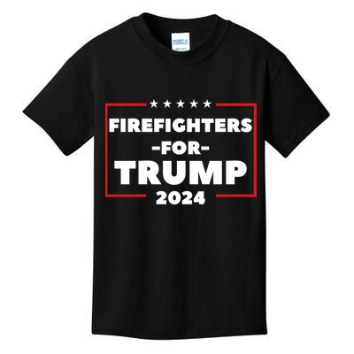 Firefighters For Trump 2024 Kids T-Shirt