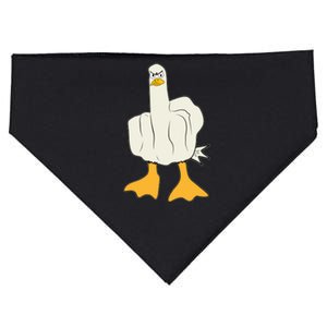 Funny Flipping The Bird Duck USA-Made Doggie Bandana