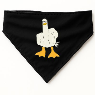 Funny Flipping The Bird Duck USA-Made Doggie Bandana