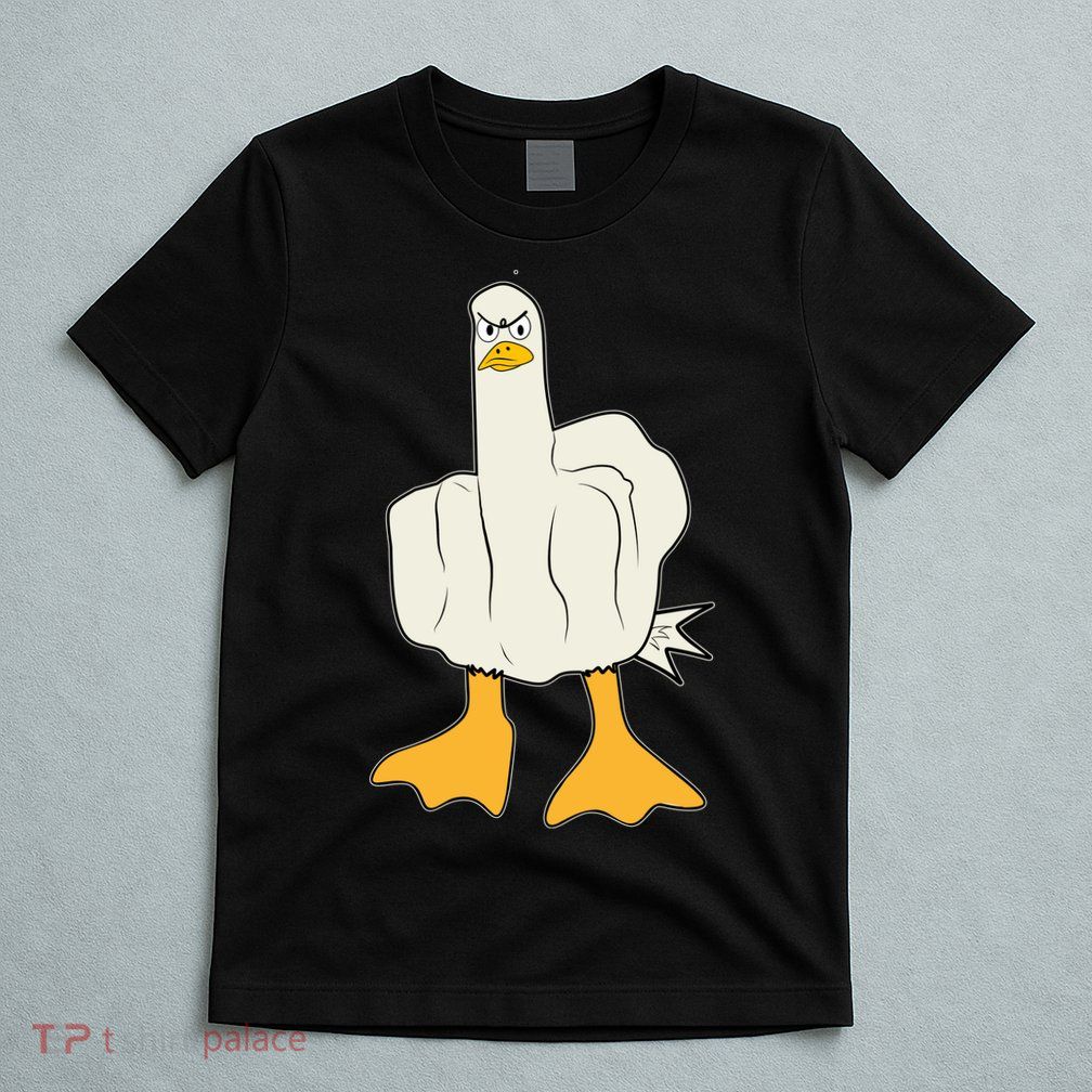Funny Flipping The Bird Duck T-Shirt