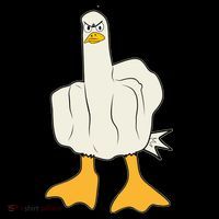 Funny Flipping The Bird Duck Backpack