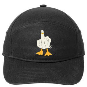 Funny Flipping The Bird Duck 7-Panel Snapback Hat