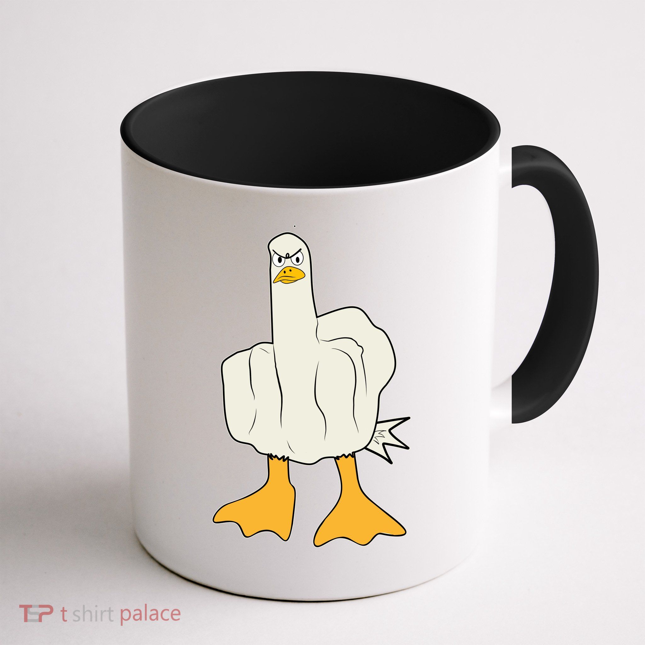 Funny Flipping The Bird Duck Mug