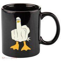 Funny Flipping The Bird Duck 11oz C Handle Ceramic Mug