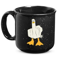 Funny Flipping The Bird Duck 15oz Campfire Ceramic Mug