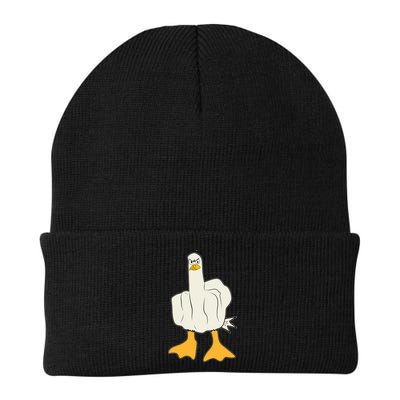 Funny Flipping The Bird Duck Beanie