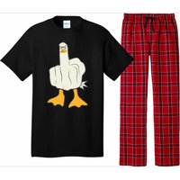 Funny Flipping The Bird Duck Pajama Set