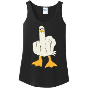 Funny Flipping The Bird Duck Ladies Essential Tank