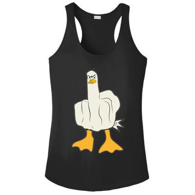 Funny Flipping The Bird Duck Ladies PosiCharge Competitor Racerback Tank
