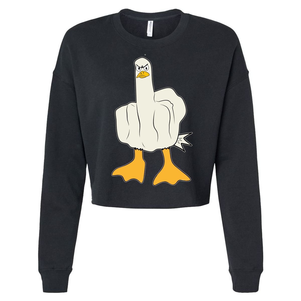 Funny Flipping The Bird Duck Cooling Performance Long Sleeve Crew
