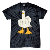 Funny Flipping The Bird Duck Tie-Dye T-Shirt