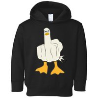 Funny Flipping The Bird Duck Toddler Hoodie