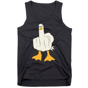 Funny Flipping The Bird Duck Tank Top