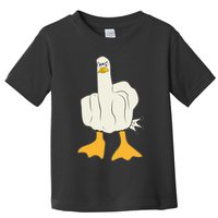 Funny Flipping The Bird Duck Toddler T-Shirt