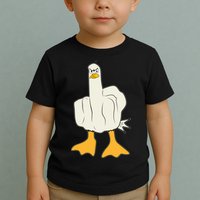 Funny Flipping The Bird Duck Toddler T-Shirt