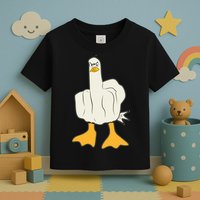 Funny Flipping The Bird Duck Toddler T-Shirt