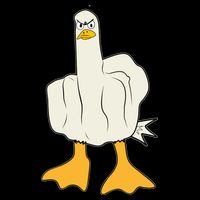 Funny Flipping The Bird Duck Toddler T-Shirt