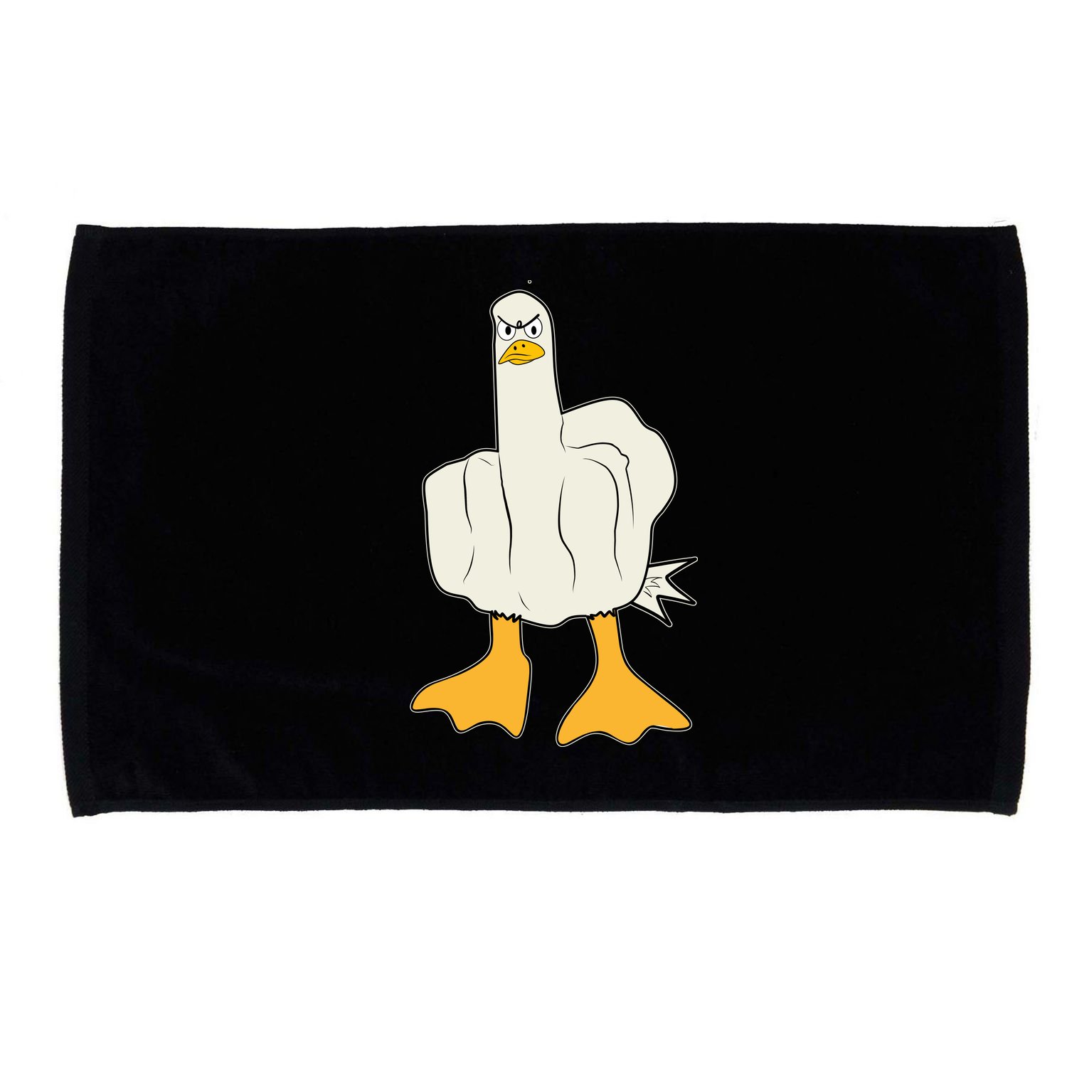 Funny Flipping The Bird Duck Microfiber Hand Towel