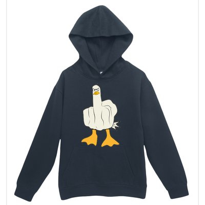 Funny Flipping The Bird Duck Urban Pullover Hoodie