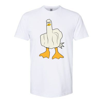 Funny Flipping The Bird Duck Softstyle® CVC T-Shirt