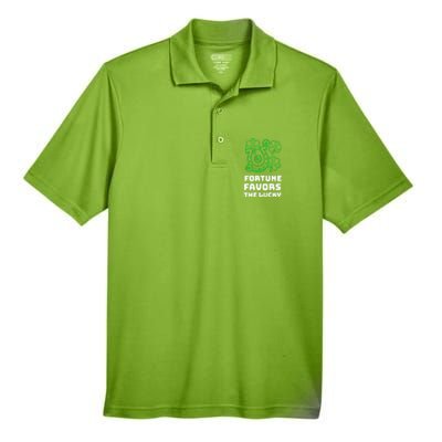 Fortune Favors The Lucky: St Patrick's Day Funny Irish Gift Men's Origin Performance Pique Polo