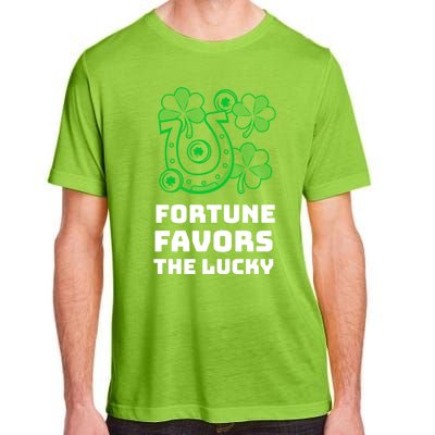 Fortune Favors The Lucky: St Patrick's Day Funny Irish Gift Adult ChromaSoft Performance T-Shirt