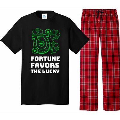 Fortune Favors The Lucky: St Patrick's Day Funny Irish Gift Pajama Set