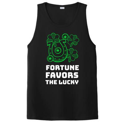 Fortune Favors The Lucky: St Patrick's Day Funny Irish Gift PosiCharge Competitor Tank