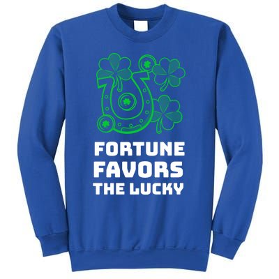 Fortune Favors The Lucky: St Patrick's Day Funny Irish Gift Sweatshirt