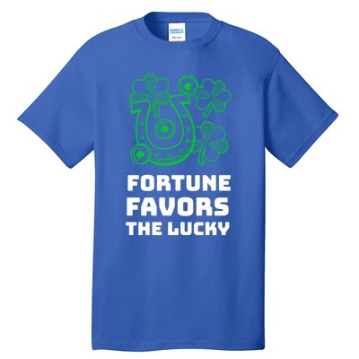 Fortune Favors The Lucky: St Patrick's Day Funny Irish Gift Tall T-Shirt