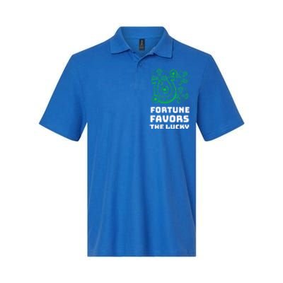 Fortune Favors The Lucky: St Patrick's Day Funny Irish Gift Softstyle Adult Sport Polo