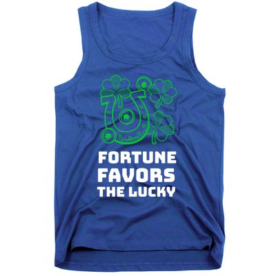 Fortune Favors The Lucky: St Patrick's Day Funny Irish Gift Tank Top