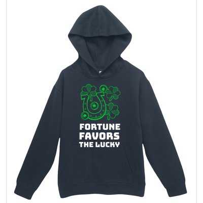 Fortune Favors The Lucky: St Patrick's Day Funny Irish Gift Urban Pullover Hoodie