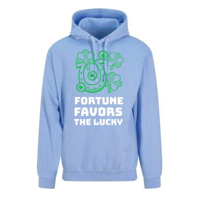 Fortune Favors The Lucky: St Patrick's Day Funny Irish Gift Unisex Surf Hoodie