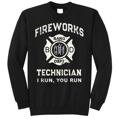 Funny FIREWORKS TECHNICIAN Pyro Firefighter America Sweatshirt