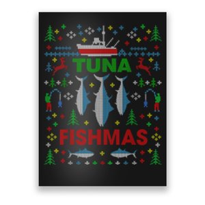 Funny Fish Tuna Fishmas Ugly Christmas Sweater Party Fisherman Poster