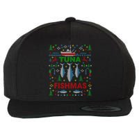 Funny Fish Tuna Fishmas Ugly Christmas Sweater Party Fisherman Wool Snapback Cap