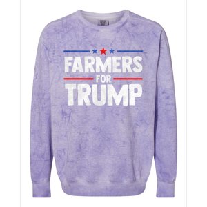 Farmers For Trump 2024 American Election Pro Trump Farmers Colorblast Crewneck Sweatshirt