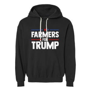 Farmers For Trump 2024 American Election Pro Trump Farmers Garment-Dyed Fleece Hoodie