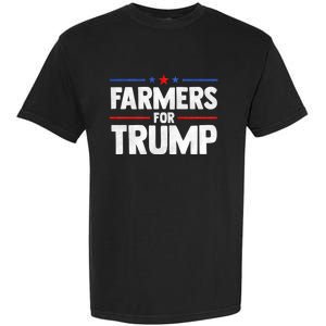 Farmers For Trump 2024 American Election Pro Trump Farmers Garment-Dyed Heavyweight T-Shirt